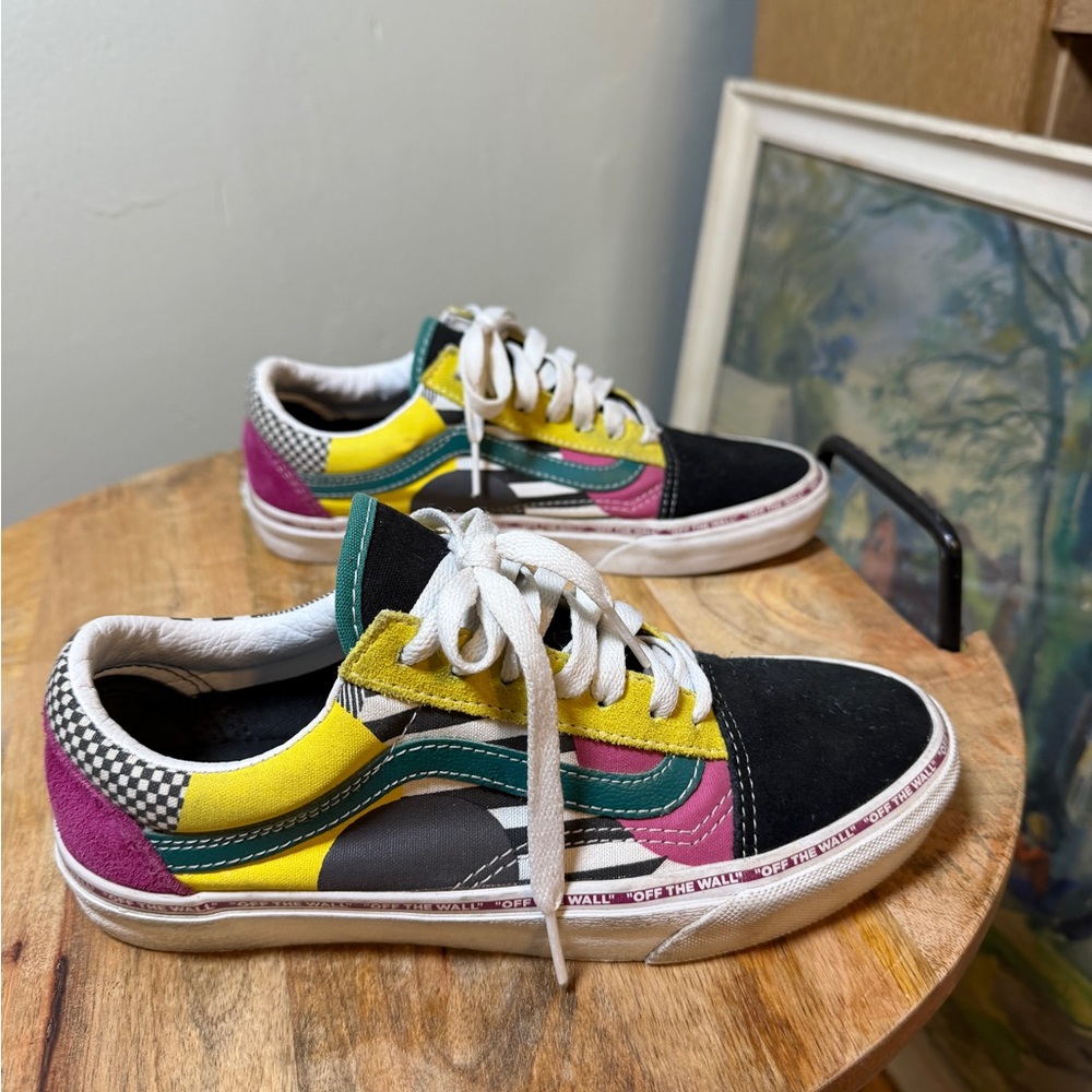 Vans Old Skool Low Patchwork Sneakers Women’s 7, … - image 8